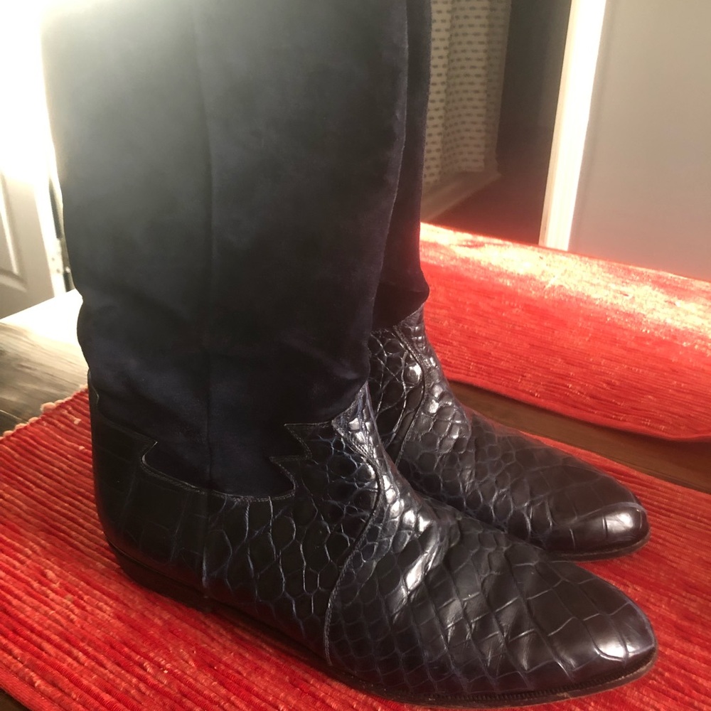 Davanzati alligator boots. Hand made in Italy. Used , size 10